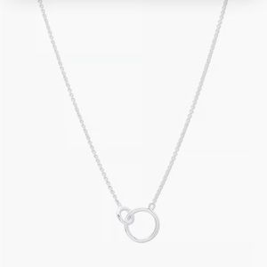 Gorjana silver plated, adjustable, interlocking, hoop, necklace